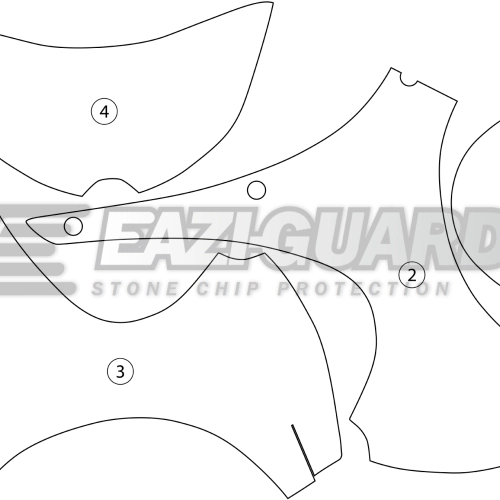 EaziGuard® stone chip paint protection film for KAWASAKI Z900RS 2017