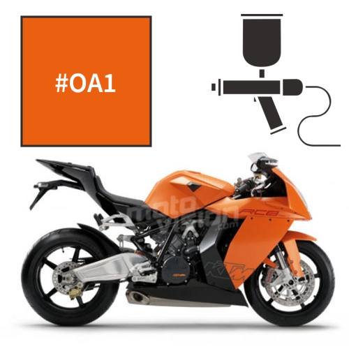 Motorcycle paint in three layers KTM Adrenaline Orange KTM RC8