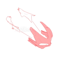 Paire de caches de canaux d'airs carbone mat ducati 899 959 1199 1299 panigale