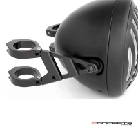 Support de phare avant stomp noir & alu pour fourche de 32 à 59 mm