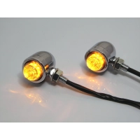 Paire de clignotants avant cafe racer chrome