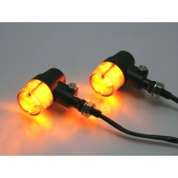 Paire de clignotants avant retro classique noire