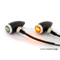 Paire de clignotants avant chubby xl noire et alu