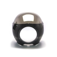 Carénage de phare avant noir avec bulle fumée pour harley touring softail sportster