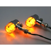 Paire de clignotants avant retro classique chromé