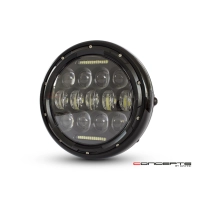 Phare avant universel noir 19cm