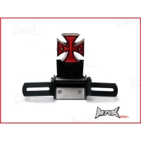 Feu arrière cafe racer croix maltese noir