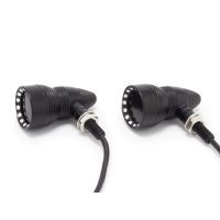 Paire de clignotants rétro 2 noire mat