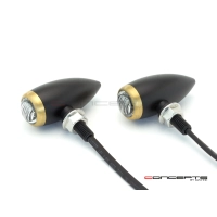 Paire de clignotants avant chubby xl noire et laiton