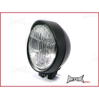 Phare avant universel 15 cm métal noir mat