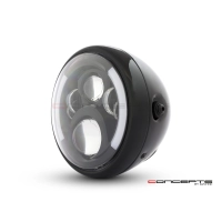 Phare avant universel avec clignotants intégrés 19cm