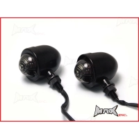 Paire de clignotants avant universels classic bullet métal noire