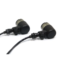 Paire de clignotants avant classique baril aluminium noir mat