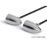 Paire de clignotants verra chrome