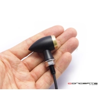 Paire de clignotants chubby noire mat et laiton