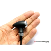 Paire de clignotants chubby noire mat et chrome