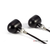 Paire de clignotants arrière 3 fonctions noire et alu