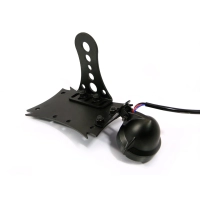 Feu arrière 'prison bar' noir en aluminium avec support de plaque