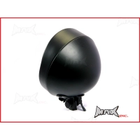 Phare avant universel 15 cm métal noir mat