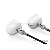 Paire de clignotants avant "classique baril“ chromé