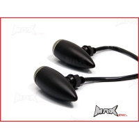 Paire de clignotants universels café racer noir