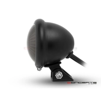 Mini feu arrière 7,6 cm noir, noir et chrome ou chrome