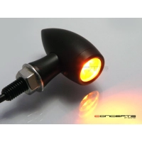 Paire de clignotants chubby noire mat