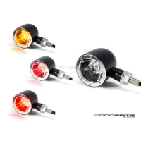 Paire de clignotants arrière 3 fonctions noire et alu