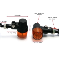 Paire de clignotants avant retro classique noire