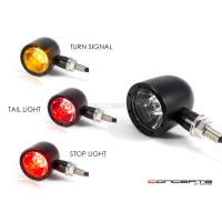 Paire de clignotants 3 fonctions noire