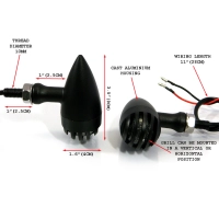 Paire de clignotants "bird cage" noire