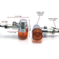 Paire de clignotants avant retro classique chromé