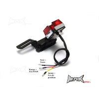 Feu arrière cafe racer croix maltese noir