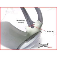 Carénage de phare avant blanc avec bulle pour cafe racer harley touring softail sportster