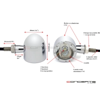 Paire de clignotants avant "classique baril“ chromé