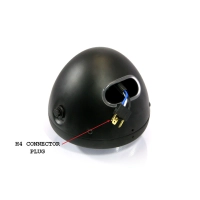 Phare avant universel 19 cm métal noir mat