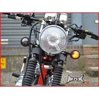 Paire de clignotants avant universels classic bullet métal noire