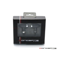 Paire de clignotants chubby noire mat et chrome