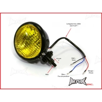 Phare avant vintage led 12v/35w noir