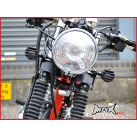 Paire de clignotants avant universels "prison bar" aluminium noir mat