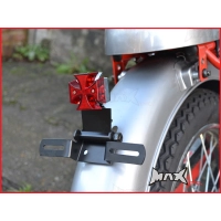 Feu arrière cafe racer croix maltese noir