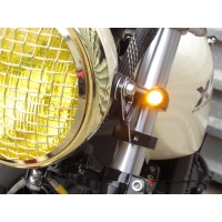 Paire de clignotants chubby noire mat et laiton