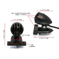 Mini feu arrière 'prison grill' led noir