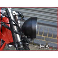 Phare avant universel 15 cm métal noir mat