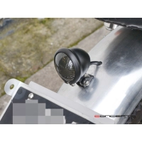 Mini feu arrière 7,6 cm noir, noir et chrome ou chrome