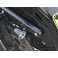 Paire de clignotants arrière 3 fonctions noire et alu