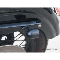 Paire de clignotants arrière 3 fonctions noire et alu