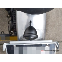 Mini feu arrière 7,6 cm noir, noir et chrome ou chrome