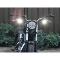 Paire de clignotants avant 2 fonctions noire et alu