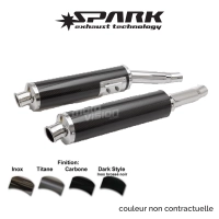 Echappement spark ducati monster 600/900 1993-2001 modèle rond / finition inox / la paire / position basse